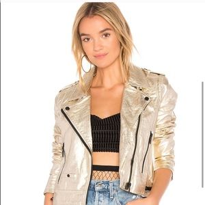 Blank NYC metallic moto jacket